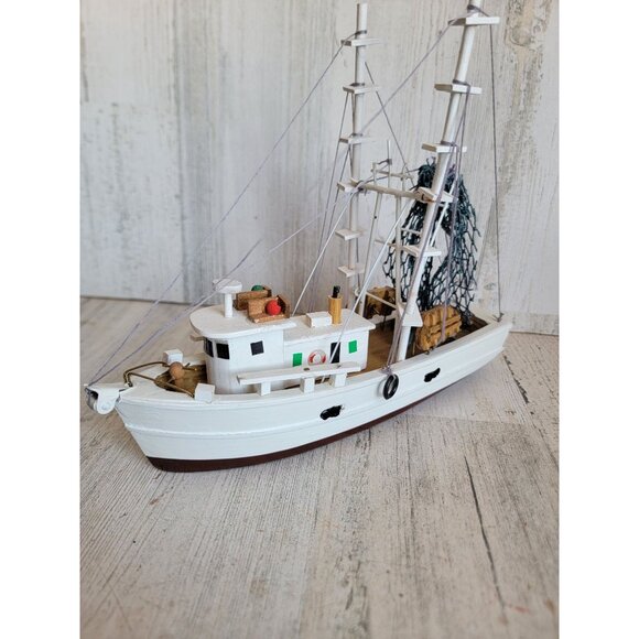 Vintage fishing bow village accessory home decor ocean unique - Picture 2 of 9